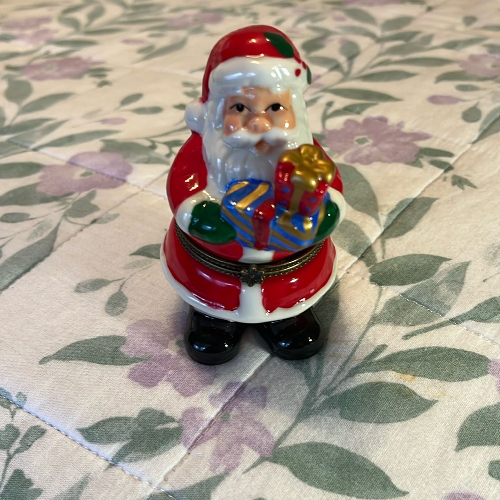 Vintage Santa Statue Trinket Box in EUC - Picture 1 of 3